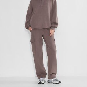 Aritzia Cozy Sweatfleece Mega Cargo Sweatpant In Taupe